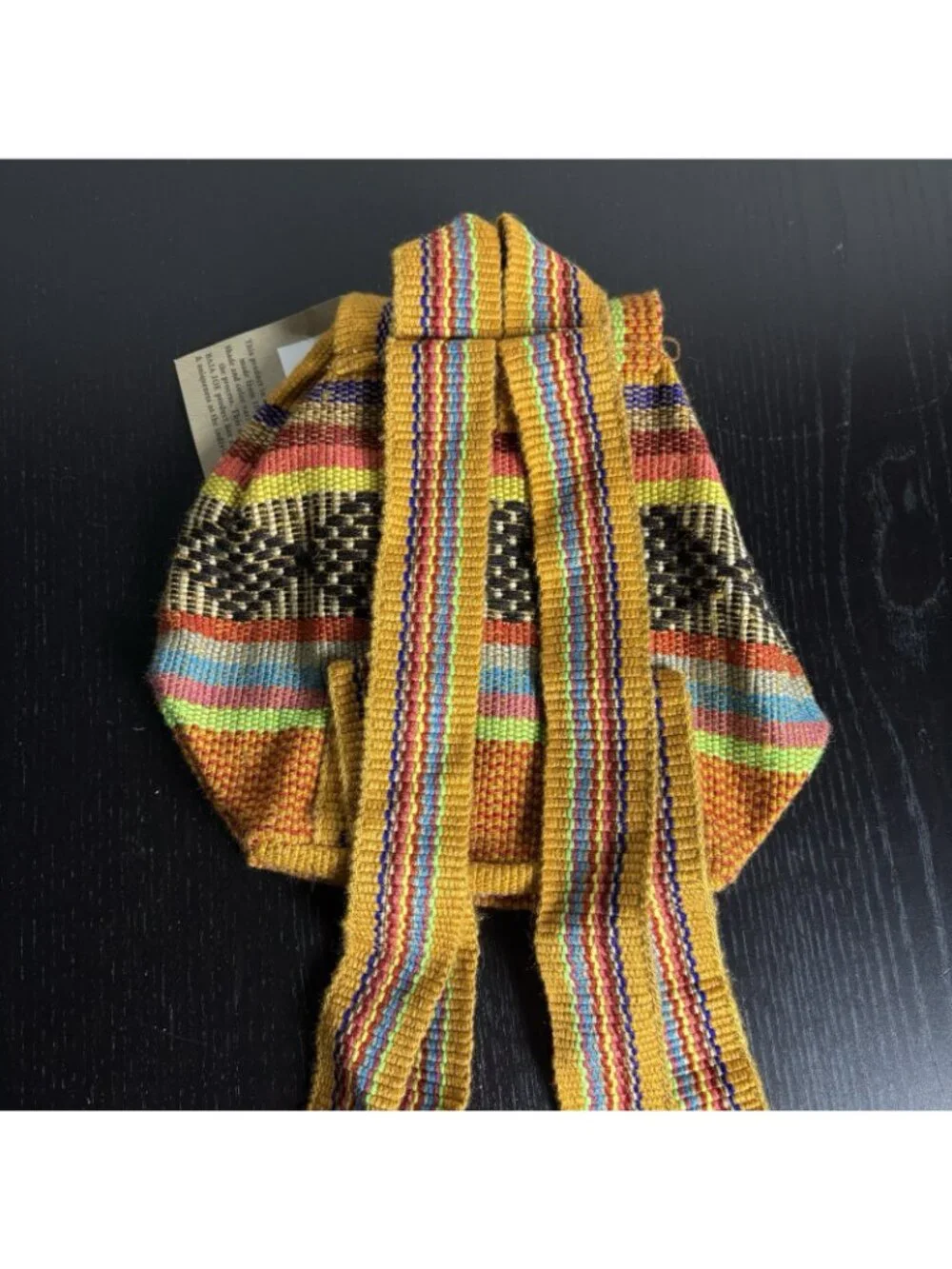 NWT BAJA JOE Pinzon Mini Woven Backpack 90s Mexican Style Festival Hippie Boho